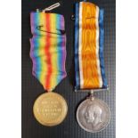 WWI MEDAL GROUP named to S-35308, Pte. N. Craig of the Rifle brigade, both with ribbons (2)