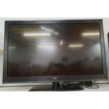 LG COLOUR TELEVISION with a 42" screen, two HDMI ports and a scart plug, model 42CS460-ZA