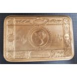 WWI BRASS CHRISTMAS TIN 1914 with embossed decoration