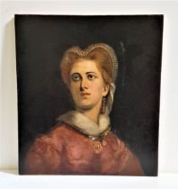 CONTINENTAL SCHOOL Portrait of an 18th century lady, oil on canvas, 59cm x 53cm