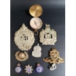 SELECTION OF MILITARY BADGES including the Argyll And Sutherland cap badge, Kings Own Scottish