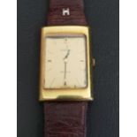 1970s OMEGA DE VILLE WRISTWATCH the rectangular champagne dial with baton markers, with a manual
