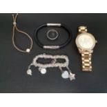 SELECTION OF FASHION JEWELLERY comprising a Michael Kors wristwatch - MK-6555; an Emporio Armani