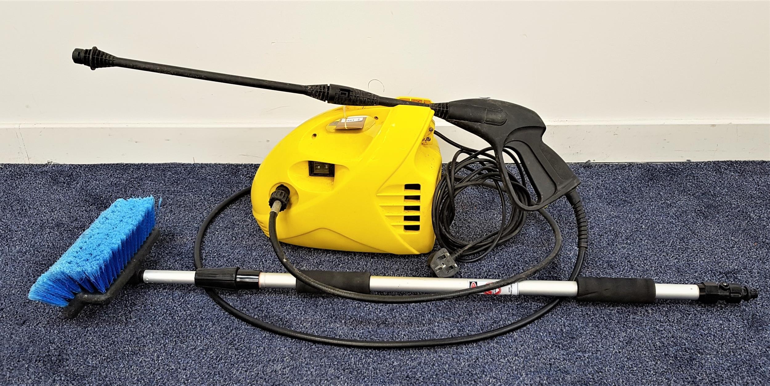 WICKES PRESSURE WASHER with nozzle wand, brush attachment and power lead