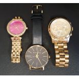 THREE MICHAEL KORS WRISTWATCHES comprising model numbers MK-5055, MK-3444, and MK-2747 (3)