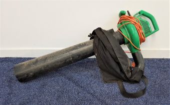 PP1800 GARDEN BLOWER and vacuum, with collection bag, shoulder strap and long mains lead