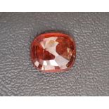 CERTIFIED LOOSE NATURAL HESSONITE GARNET the cushion mixed cut garnet weighing 9.8cts, with IDT