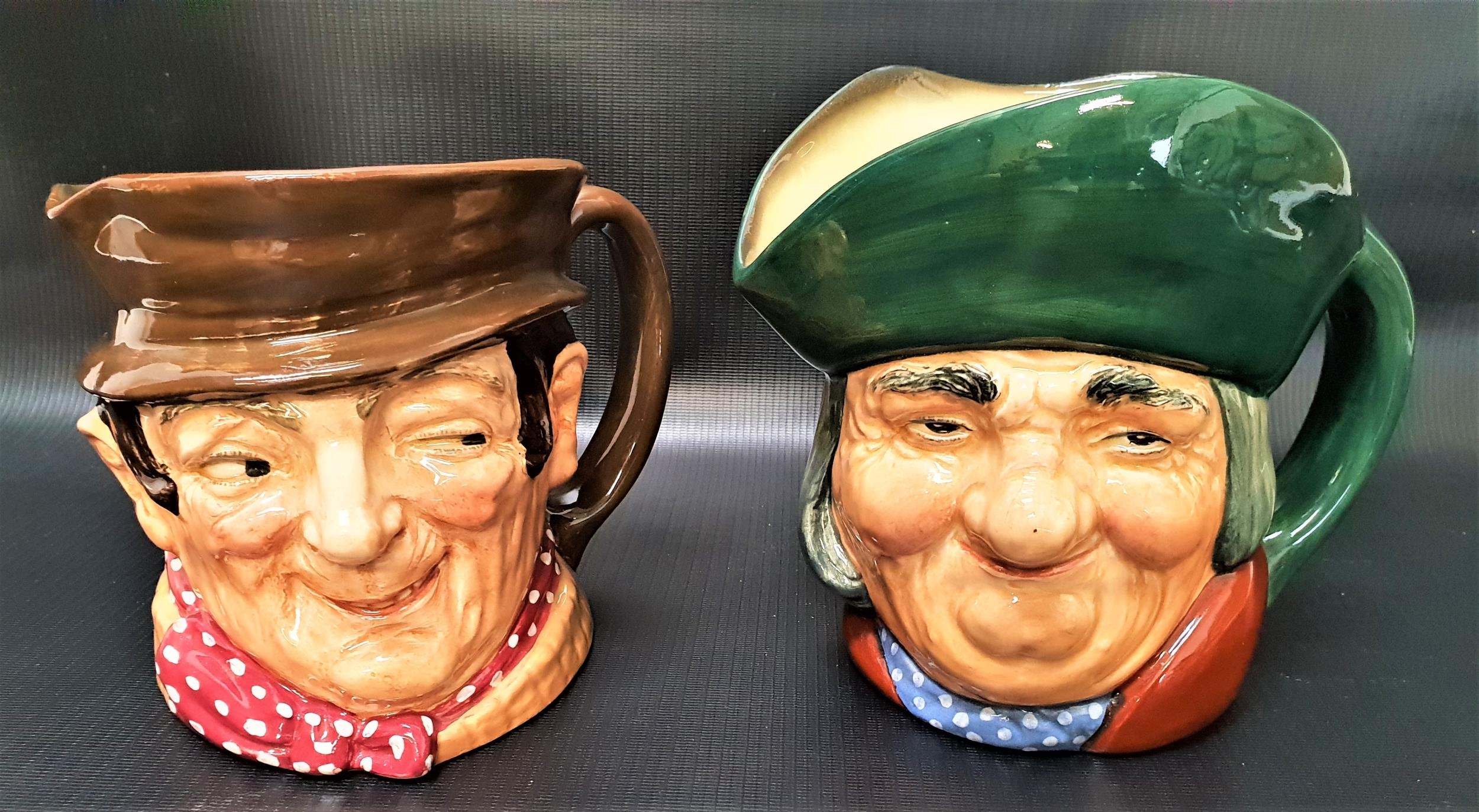 TWO LARGE ROYAL DOULTON CHARACTER JUGS Sam Weller and Joly Philpots (2)