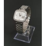 LADIES GUCCI G WRISTWATCH with crystal set bezel, model number 125.5, the backplate also numbered