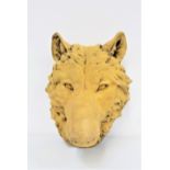 BETH THELMSTON WOLF HEAD plaster study, signed and dated '97, 27cm high