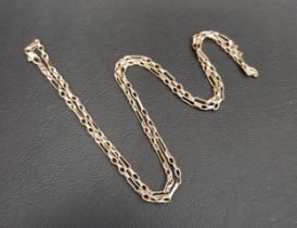 NINE CARAT GOLD FANCY LINK NECK CHAIN approximately 10.7 grams and 66cm long