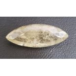 CERTIFIED LOOSE NATURAL HELIODOR BERYL the marquise mixed cut heliodor weighing 26.55cts, with IDT