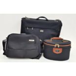 SET OF ANTLER LUGGAGE including a ladies oval jewellery/vanity case, a gents suit/weekend bag and