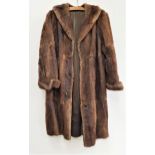 LADIES MINK COAT full length with a shawl collar