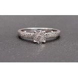 ILLUSION SET DIAMOND CLUSTER RING the diamonds totalling approximately 0.1cts, on nine carat white