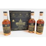 ABERFELDY THE GOLDEN DRAM SINGLE MALT TASTING COLLECTION comprising one bottle of 21 year old, one