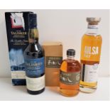 THREE BOTTLES OF SINGLE MALT WHISKY comprising one bottle of Ailsa Bay Single Malt Scotch Whisky -