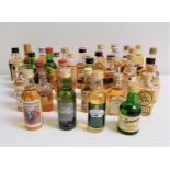 SELECTION OF MOSTLY SCOTCH WHISKY MINIATURES including Stewarts Cream of the Barley, Whyte & Mackay,