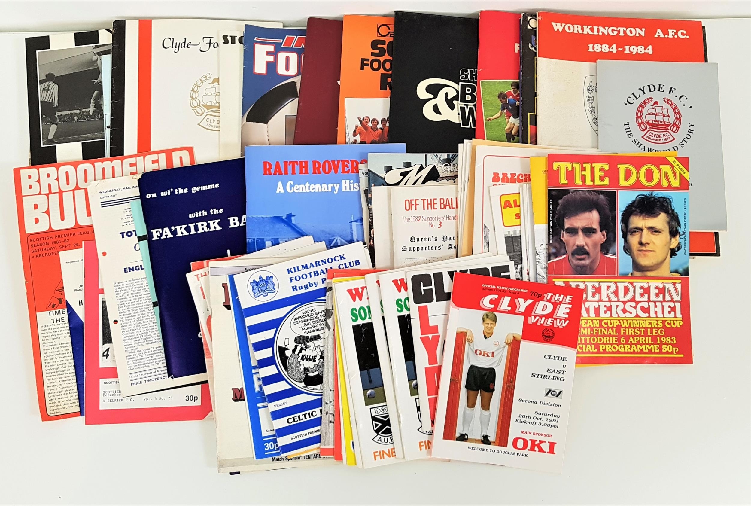 SELECTION OF SCOTTISH FOOTBALL CLUB PROGRAMMES including Hawick Royal Albert, Stirling Albion,