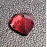 CERTIFIED LOOSE PYROPE GARNET the pear cut gemstone weighing 3.5cts, with GLA gemological report