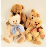 FOUR PLUSH TEDDY BEARS comprising two Limited edition Cotswold bears - Atlantis from the Sailor