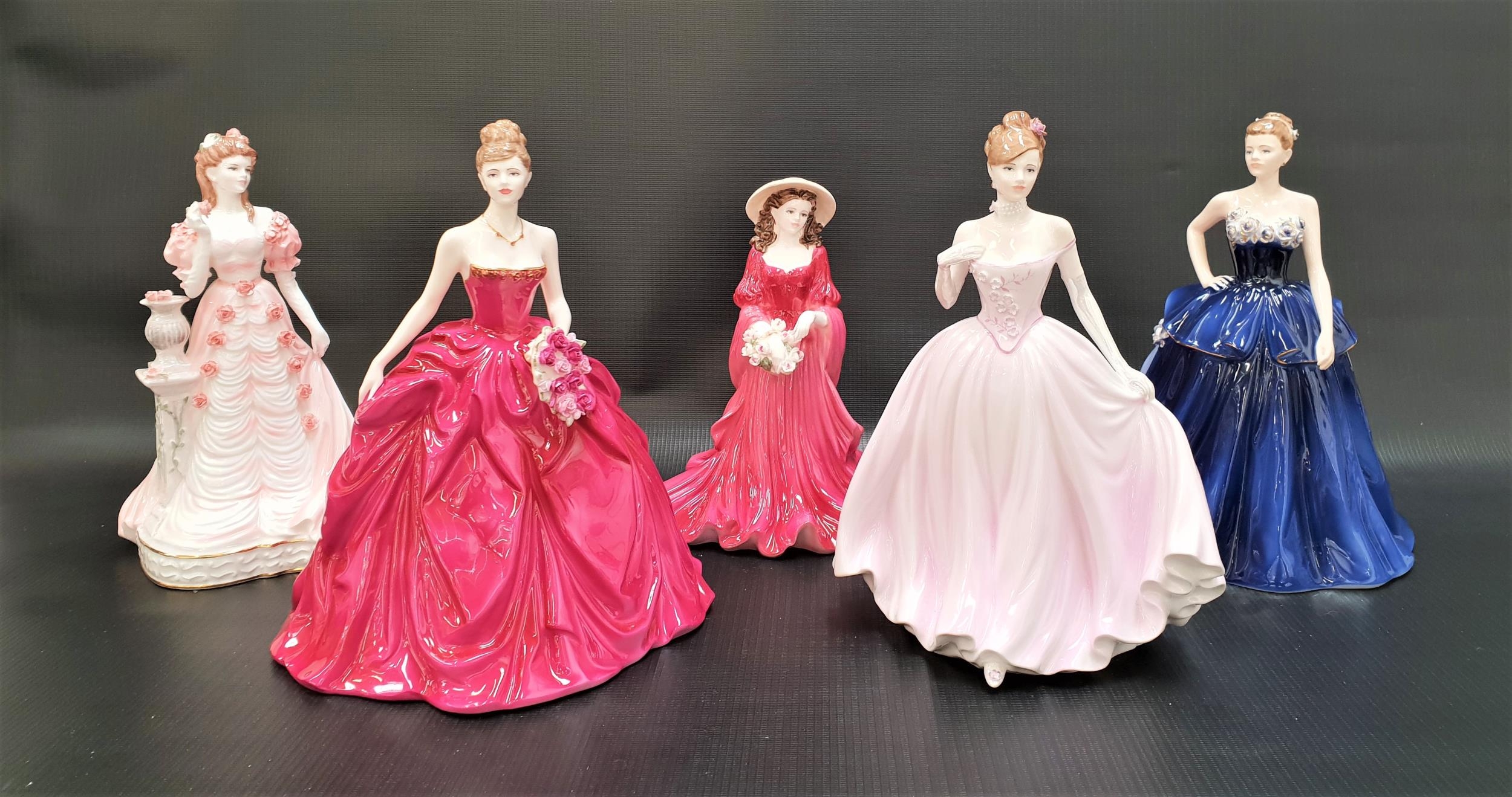 FIVE COALPORT FIGURINES comprising Four Seasons Winter modelled by Jack Glynn, limited edition of