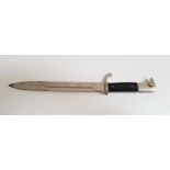 WWII GERMAN DRESS BAYONET with a 24.7cm long fullered chrome plated blade marked Robert (Klaas