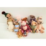 SELECTION OF TWELVE MINIATURE TEDDY BEARS comprising a Witney 2007 Bear with certificate, number 124