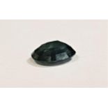 CERTIFIED LOOSE NATURAL BLUE/GREEN SAPPHIRE the cushion mixed cut gemstone weighing 1ct, with