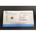 CERTIFIED LOOSE NATURAL SAPPHIRE the cushion cut gemstone weighing 0.76cts, with AIG gemological