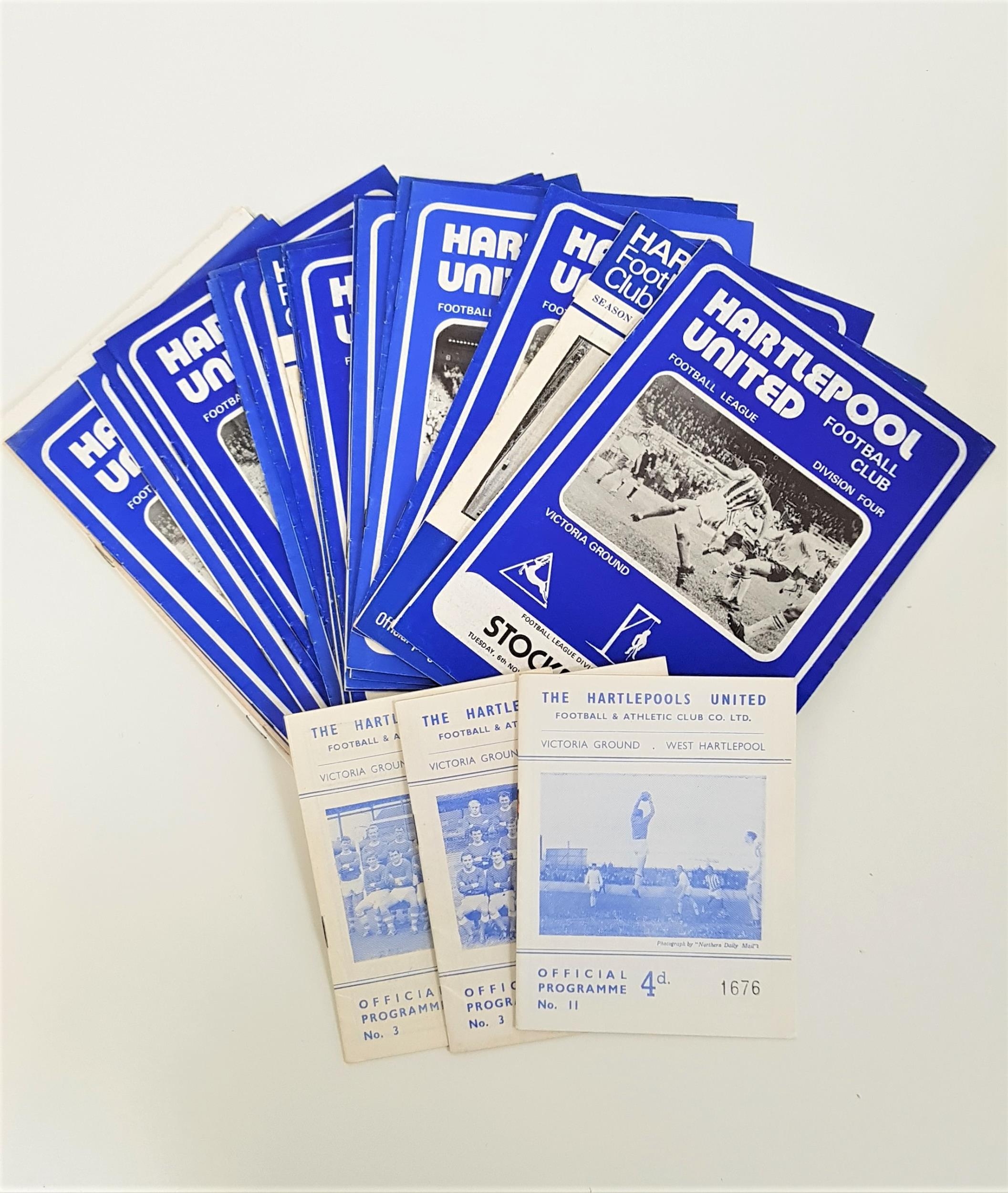 HARTLEPOOL FOOTBALL CLUB PROGRAMMES from the 1960s, 1970s and 1980s (27)