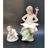 TWO LLADRO BALLERINA FIGURINES comprising A Magical Garden - number 6877, 25.3cm high; and Oopsy