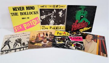 SIX SEX PISTOLS RECORDS comprising Never Mind The Bollocks, twelve track album, V2086; Never Trust A