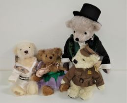 THREE PAST TIMES BEARS AND ONE DEAN'S RAG BOOK COMPANY BEAR comprising a limited edition Past