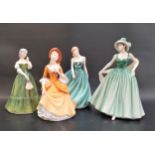 FOUR ROYAL DOULTON FIGURINES comprising Eleanor, Royal Doulton Figurine of the year 2001, HN4015 (