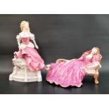 TWO FRANKLIN MINT FIGURE ORNAMENTS comprising Cinderella, 26cm high; and Sleeping Beauty, 26cm long,