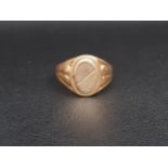 EIGHTEEN CARAT GOLD SIGNET RING size W and approximately 7 grams