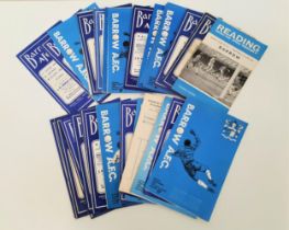 BARROW FOOTBALL CLUB PROGRAMMES from the 1950s, 1960s and 1970s (35)