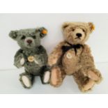 TWO STEIFF CLASSIC SERIES TEDDY BEARS in mohair, comprising a 1920 replica bear with growler, 40cm