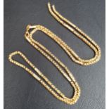 TWENTY TWO CARAT GOLD NECK CHAIN 60.7cm long and approximately 12.2 grams (damaged)