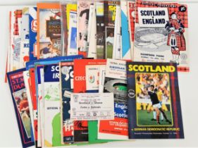 SELECTION OF INTERNATIONAL FOOTBALL PROGRAMMES including Scotland from the 1960s, England from the