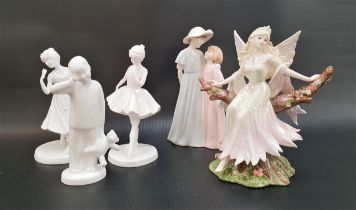 FIVE COALPORT FIGURINES comprising Shakespearian Classical Heroines Titania modelled by Jack