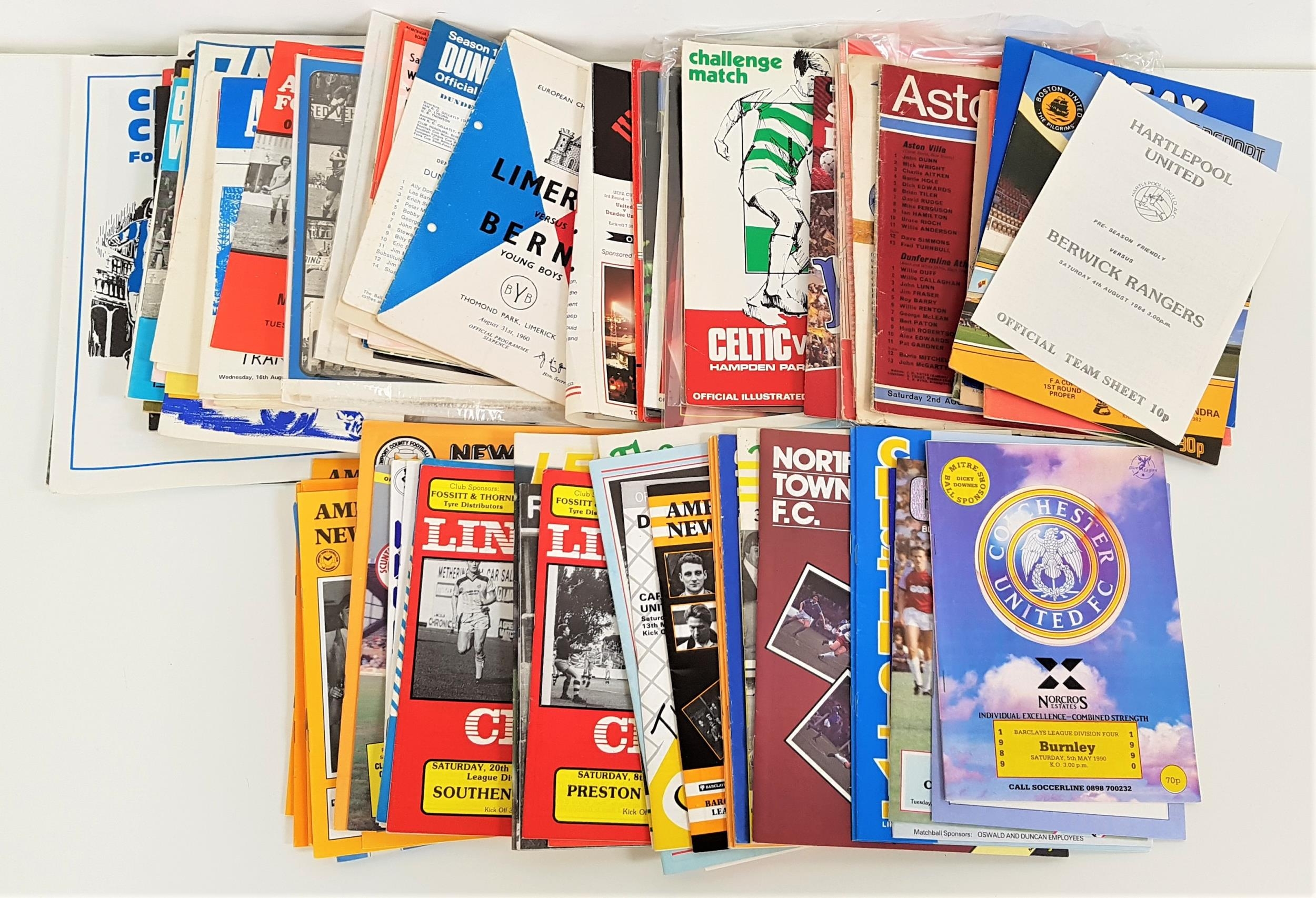 SELECTION OF ENGLISH FOOTBALL CLUB PROGRAMMES including Bradford, Tottenham Hotspur, Ipswich Town,