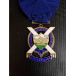 THE DISTRICT COUNCILS ASSOCIATION FOR SCOTLAND silver and enamel medal for the Honorary President