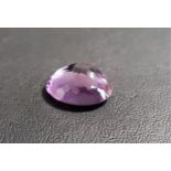 CERTIFIED LOOSE NATURAL AMETHYST the oval mixed cut gemstone weighing 40.71cts, with ITLGR