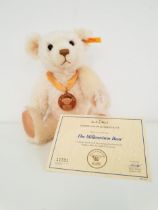 STEIFF THE MILLENNIUM BEAR wearing medallion, number 11591, made exclusively for Danbury Mint,