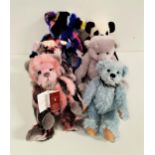 THREE LIMITED EDITION DEAN'S RAG BOOK COMPANY TEDDY BEARS AND THREE CHARLIE BEARS PLUSH COLLECTION