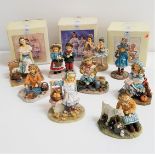 TWENTY EIGHT LEONARDO COLLECTION FIGURINES in resin, depicting children, a bride and animals, many