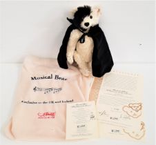 LIMITED EDIIOTN STEIFF 2006 MUSICAL BEAR - PHANTOM OF THE OPERA in mohair, number 1249 of 3000, with