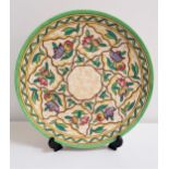 CROWN DUCAL CHARLOTTE RHEAD POTTERY CHARGER decorated with tube lined trellis pattern, No.6016, 35.